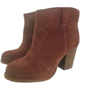 Splendid Suede Ankle Boots Western Block Heel Size 5.5M Western Boho